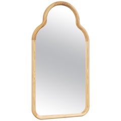 Contemporary Floor Mirror 'TRN L' by Pani Jurek, Wood (natural)