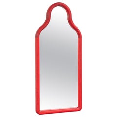 Contemporary Floor Mirror 'TRN L' by Pani Jurek, Ashwood, Red