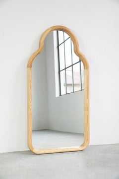 Contemporary Floor Mirror 'TRN M' by Pani Jurek, Wood (natural)