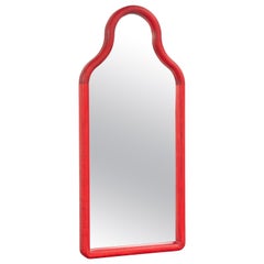 Contemporary Floor Mirror 'TRN M' by Pani Jurek, Ash Wood 'red'