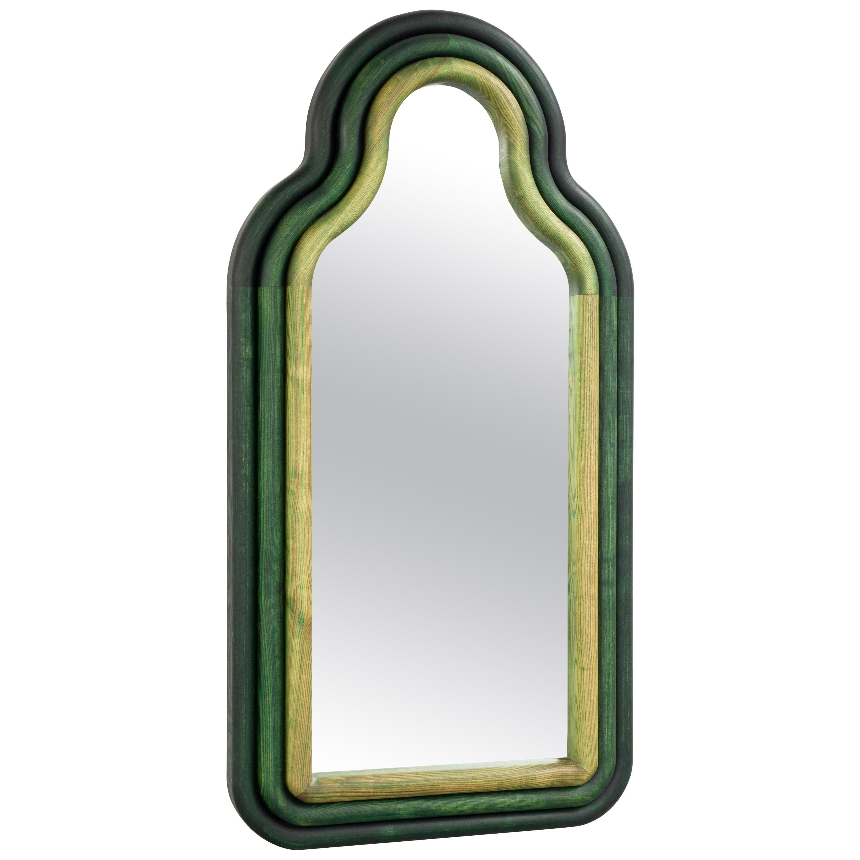 Floor Mirror 'TRN Triple' by Pani Jurek, Wood '+ colors' For Sale