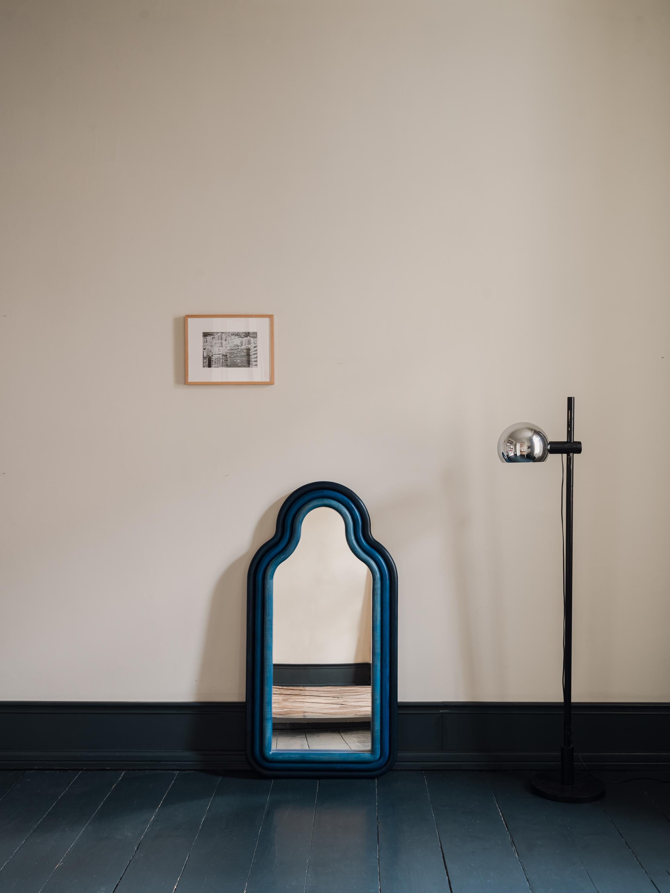 TRN Triple XXL Floor mirror
Designer: Pani Jurek

Dimensions: H 215 x 105 x10
Model shown: Blue 

Materials: Solid ashwood, hand stained
Colors: Red, blue, green and natural
_________________________________

Pani Jurek is a Polish design studio