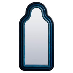 Espejo de pie 'TRN Triple XXL' de Pani Jurek, Madera de fresno, Azul