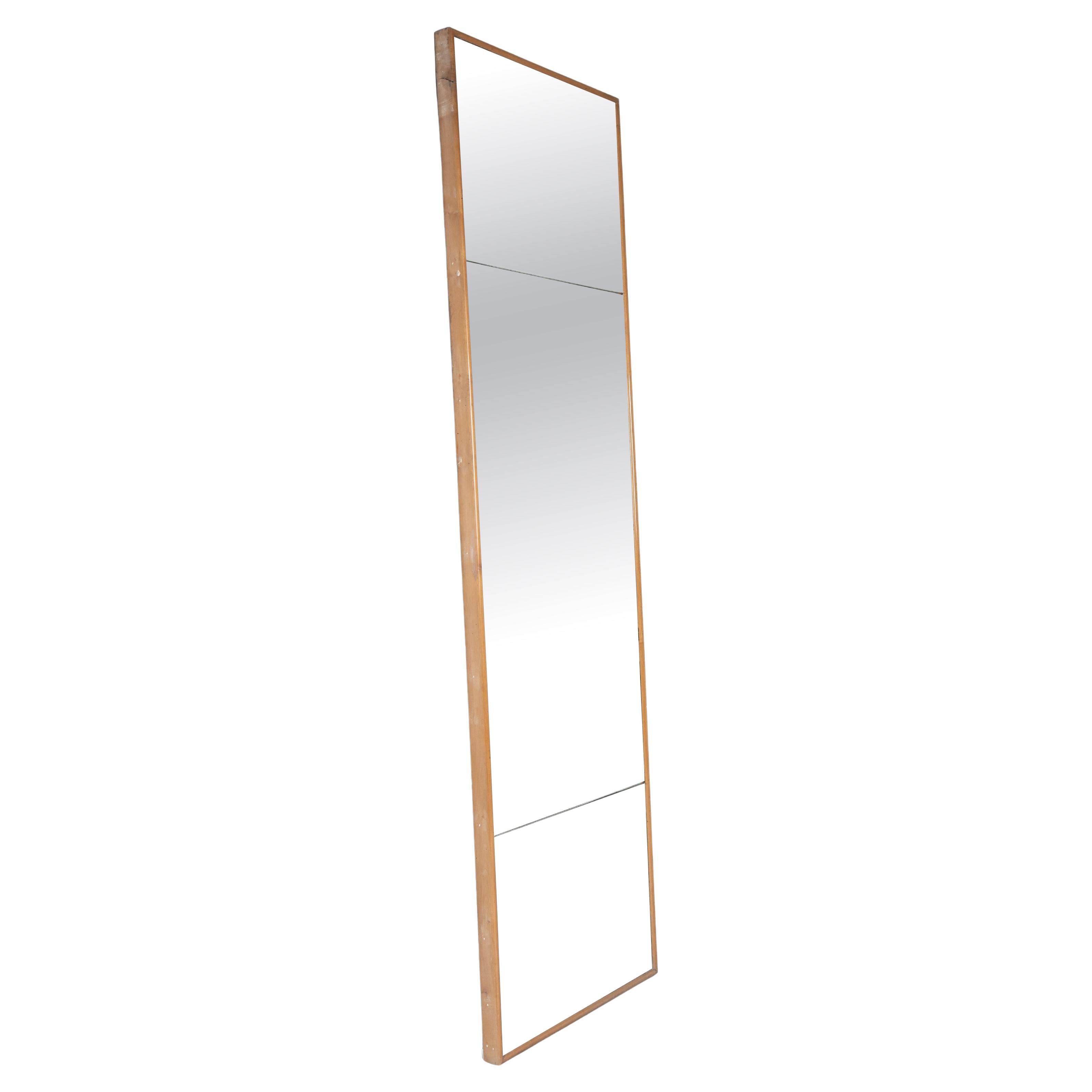 Floor mirror with wooden frame, 1960