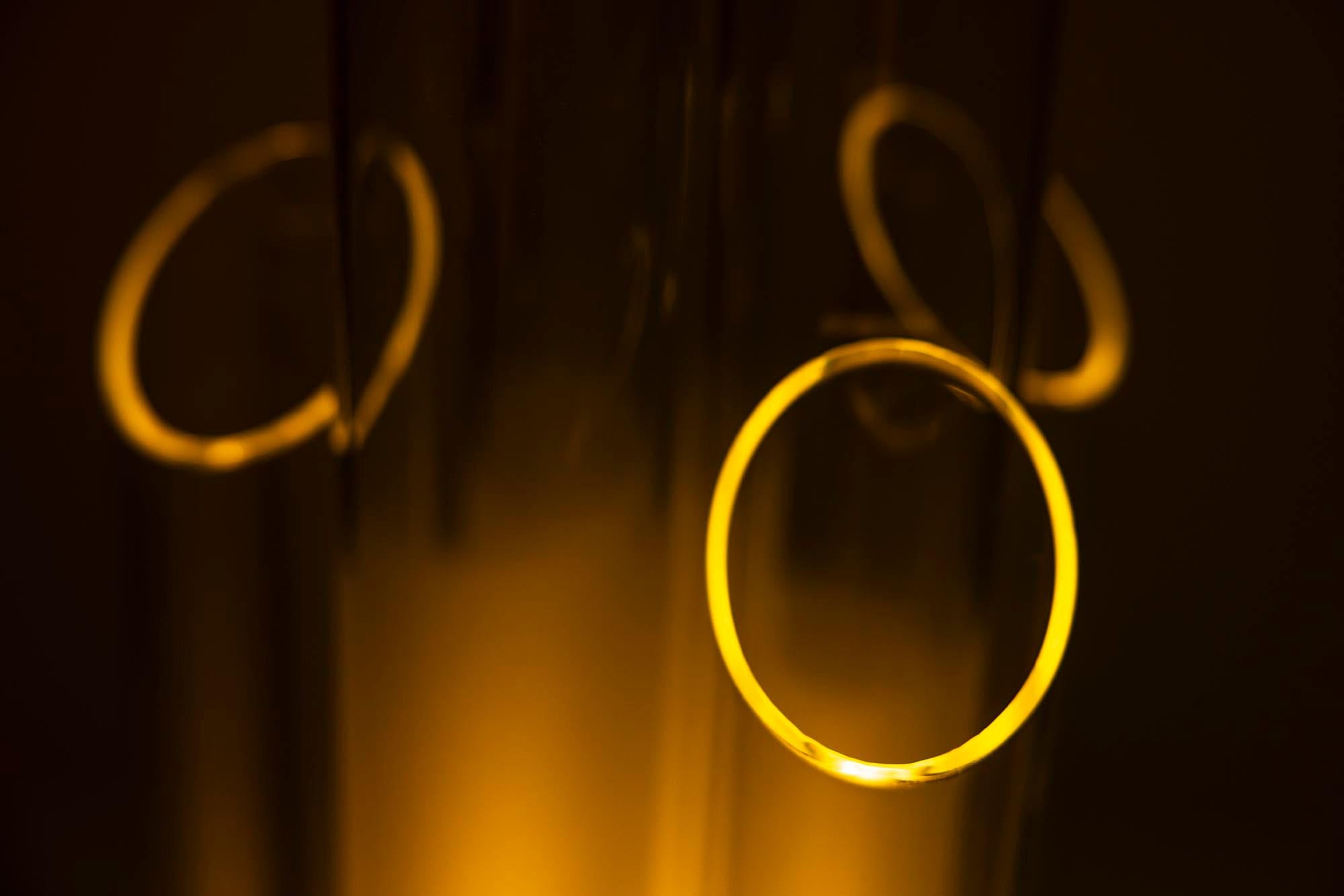 Lampadaire ou lampe de bureau en métal chromé et verre d'Aldo Nason pour Mazzega, Italie en vente 1