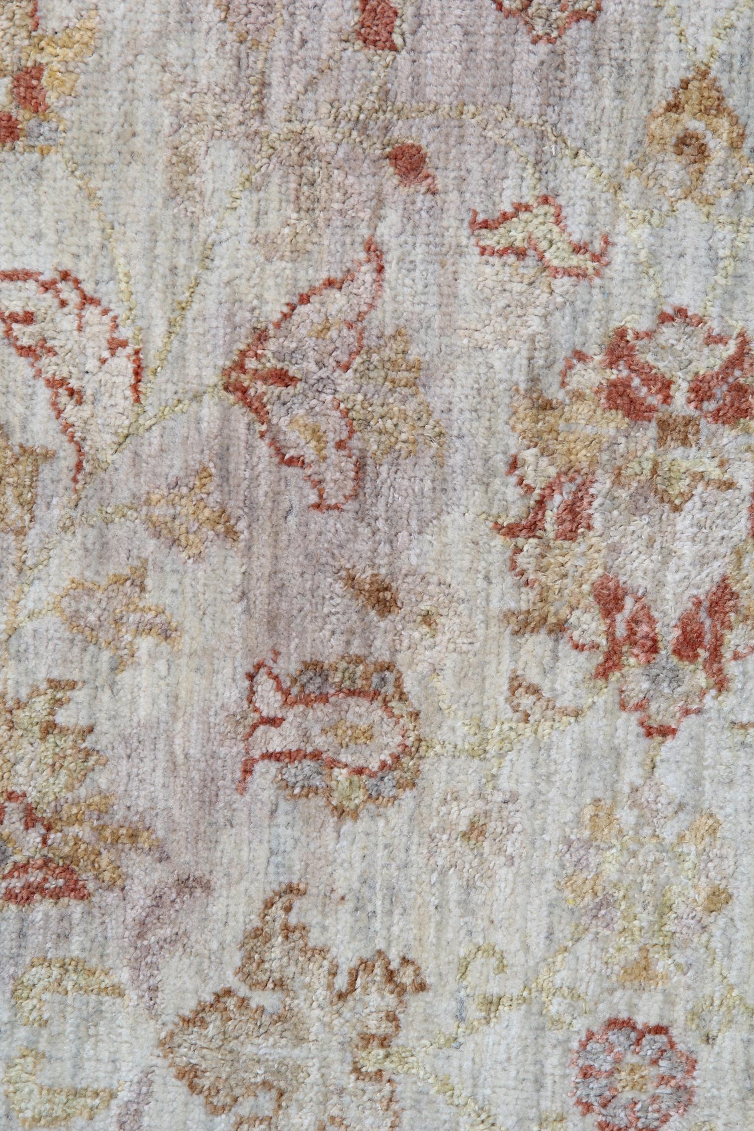 Boden Orange Teppiche:: Wohnzimmer Teppiche mit Creme Handmade Carpet Oriental Rug (Afghanisch) im Angebot