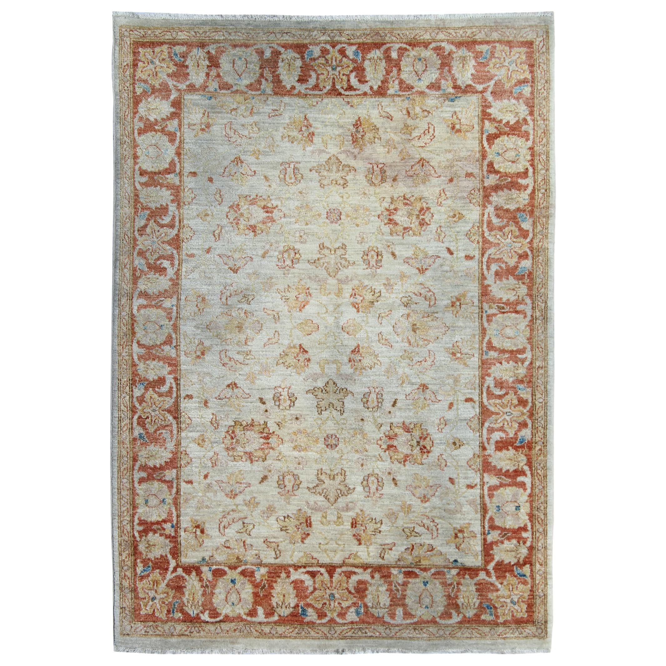 Boden Orange Teppiche:: Wohnzimmer Teppiche mit Creme Handmade Carpet Oriental Rug im Angebot