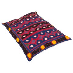 Floor Pillow Made from a Traditional Mid-20th Century Samarkand Suzani