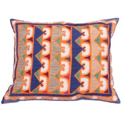 Vintage Floor Pillow Made from a Traditional Mid-20th Century Samarkand Suzani