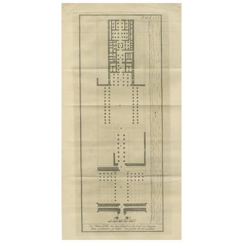 Floor Plan of the Temple of Amun at Luxor – Ancient Thebes, c.1710