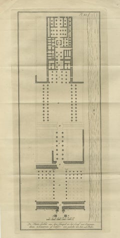 Planta del Templo de Amón en Luxor - Antigua Tebas, c.1710