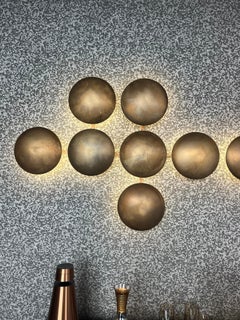 Floor Sample Henge 7 Element Wall Clips Lights in Burnished Brass