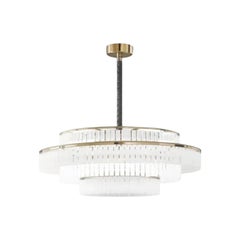 Stand-Stehleuchte Italamp Charles mit Glas und Leder