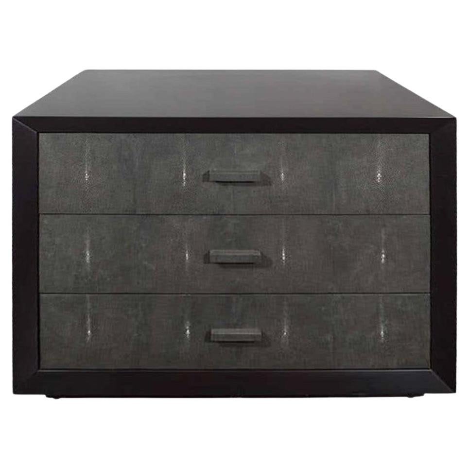 Floor Sample Sale, Shagreen and Lacquer Chest of Drawers For Sale