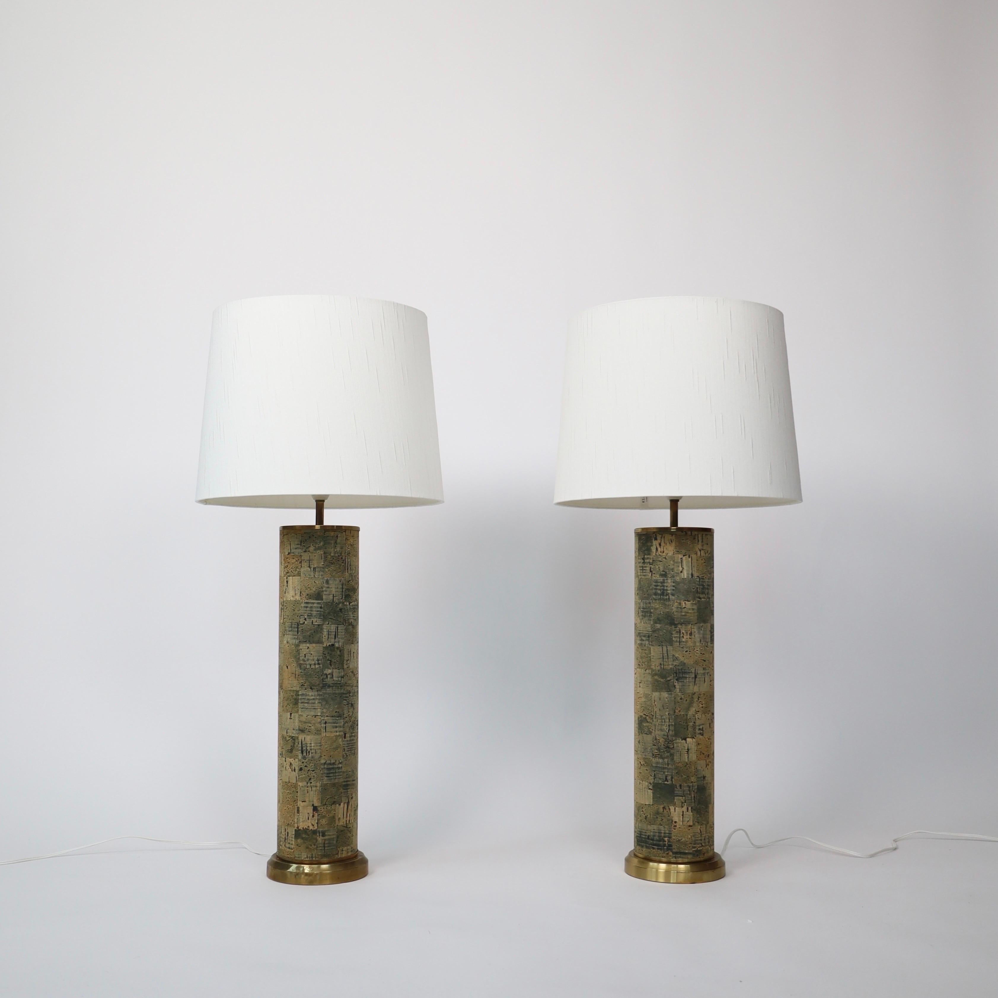 Lampes en liège sur pied conçues par Svend Aage Holm Sorensen, années 1960, Danemark en vente 5