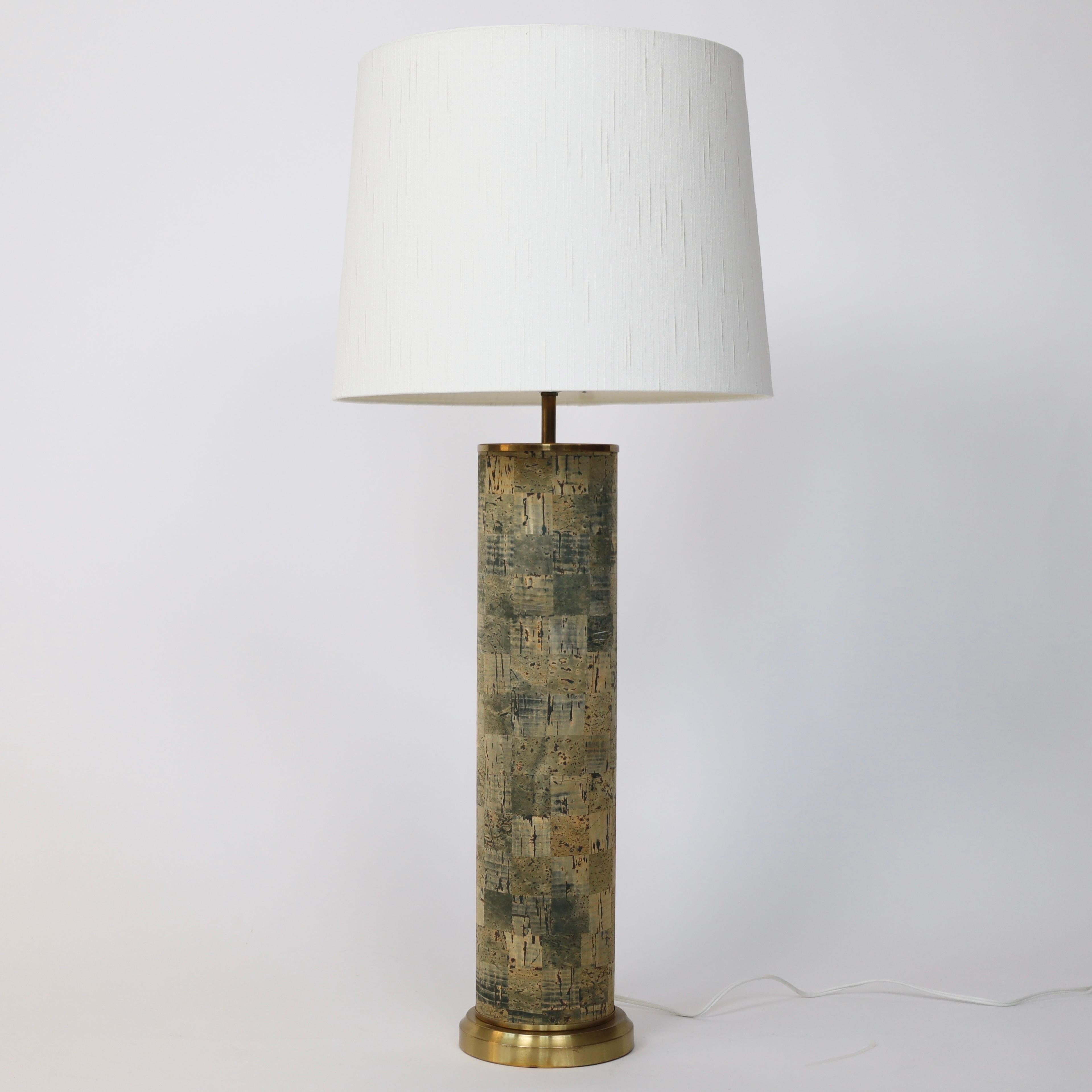 Lampes en liège sur pied conçues par Svend Aage Holm Sorensen, années 1960, Danemark État moyen - En vente à Værløse, DK