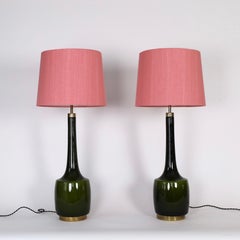 Lámparas de pie de cristal de Svend Aage Holm Sorensen, años 60, Dinamarca