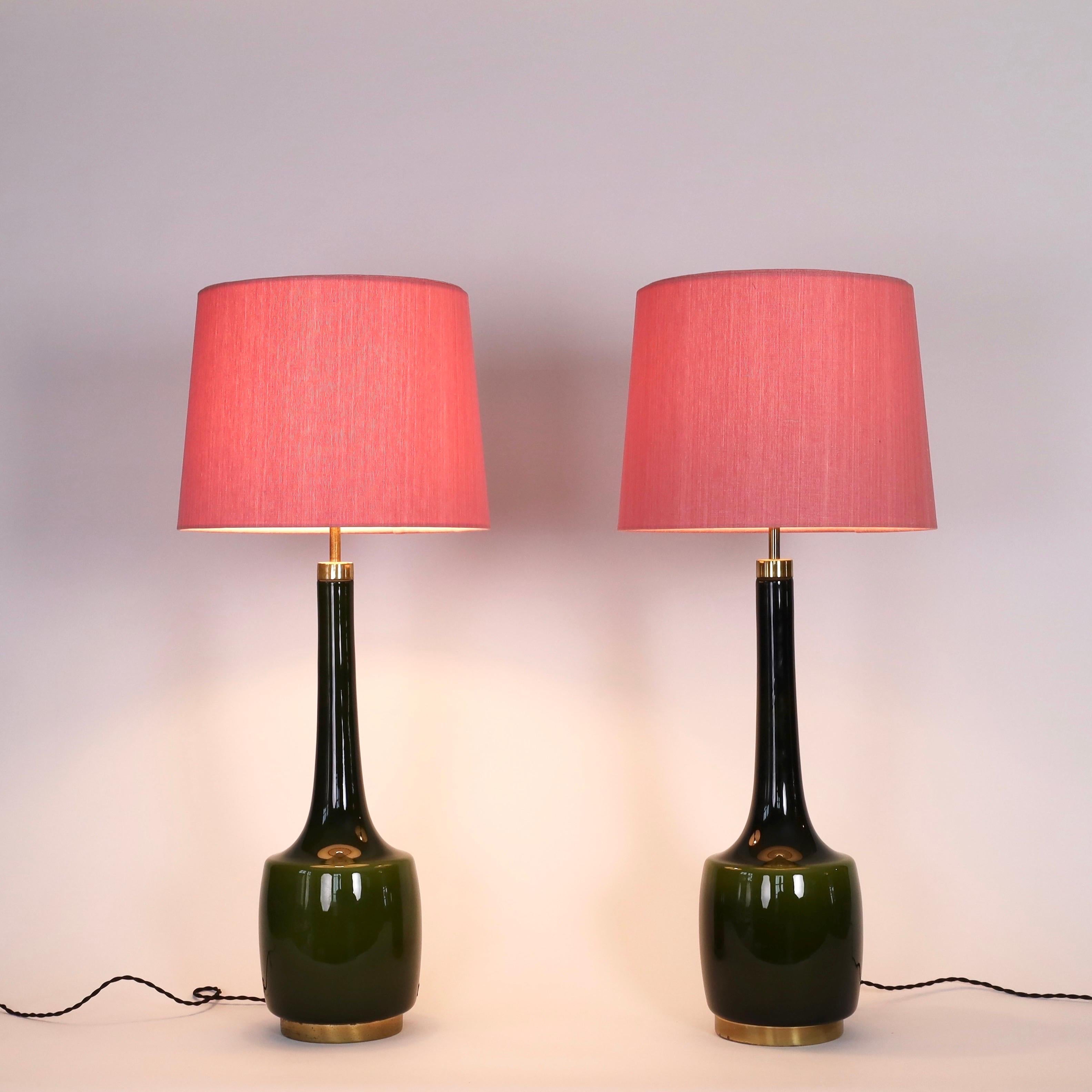Lámparas de pie de cristal de Svend Aage Holm Sorensen, años 60, Dinamarca Danés en venta