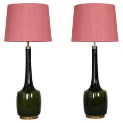Lampade da terra in vetro di Svend Aage Holm Sorensen, anni '60, Danimarca