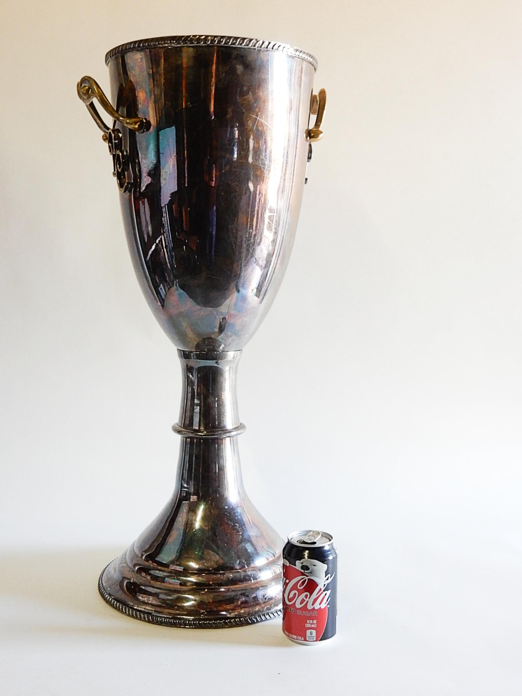 Neoclassical Floor Stand Champagne Cooler Bucket Attributed to Pierre Cardin, circa 1970s
