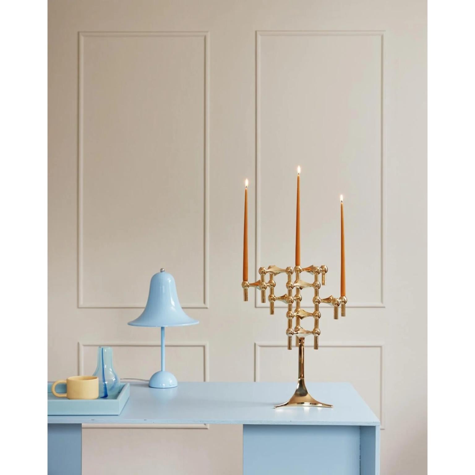 Soporte de pie para portavelas de aleación de cinc cromado by STOFF Nagel en venta 2