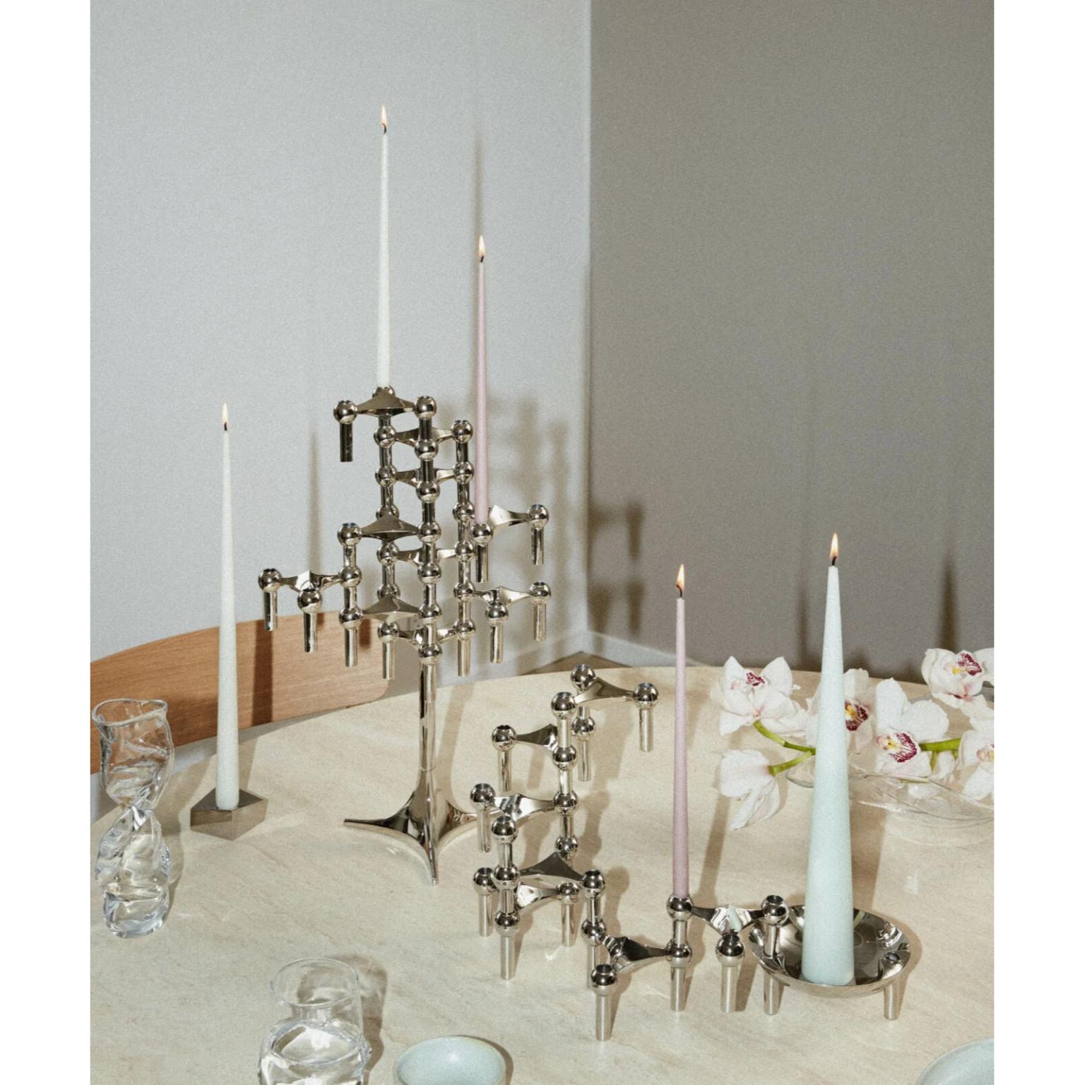 Soporte de pie para portavelas de aleación de cinc cromado by STOFF Nagel Otro en venta