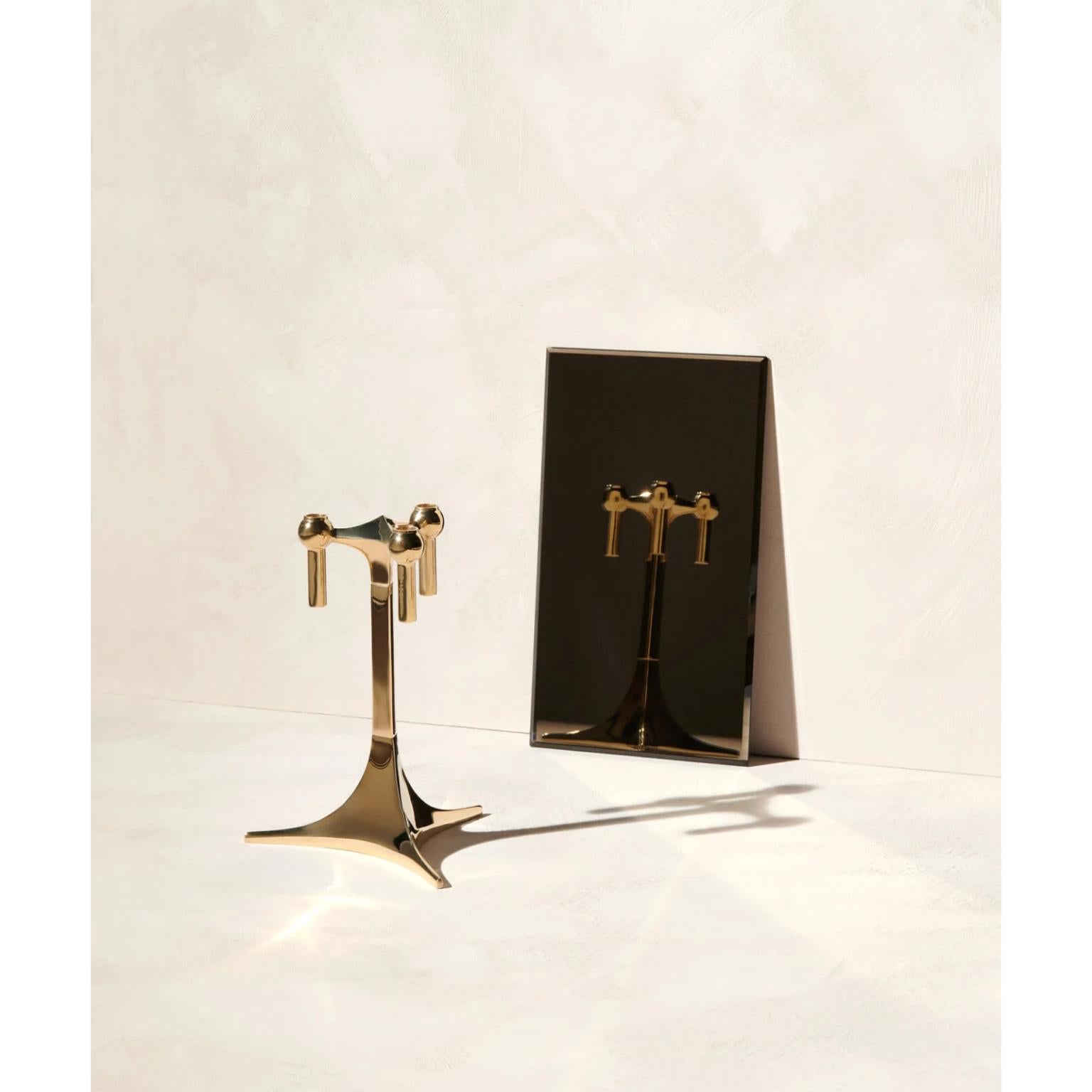Soporte de pie para portavelas de aleación de cinc cromado by STOFF Nagel Siglo XXI y contemporáneo en venta