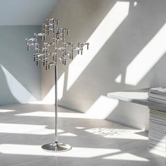 Floor Stand for a Candle Holder in Zinc Alloy with Chrome Finish by STOFF Nagel