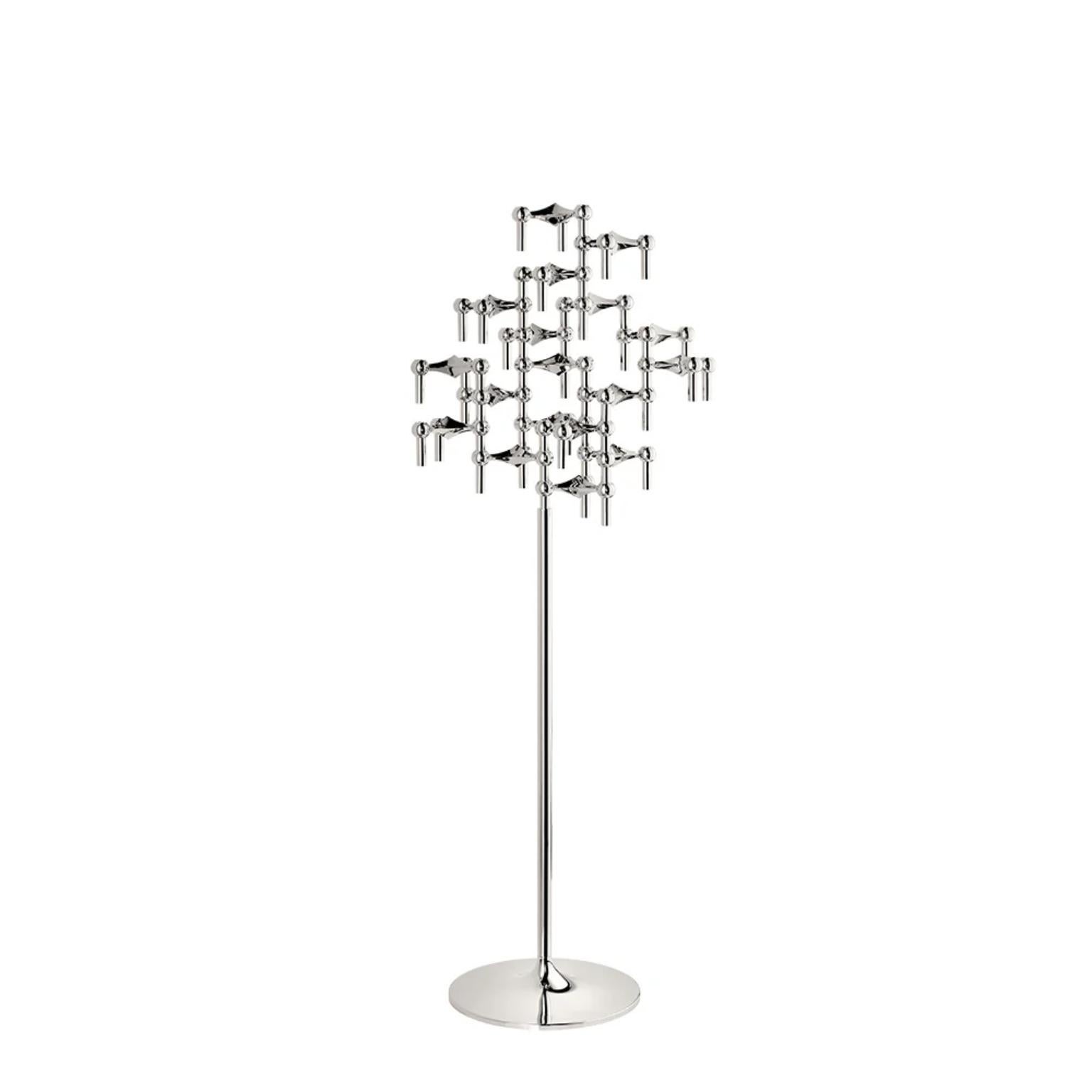 Soporte de suelo para un portavelas de aleación de cinc con acabado cromado by STOFF Nagel en Nuevo estado para la venta en Geneve, CH