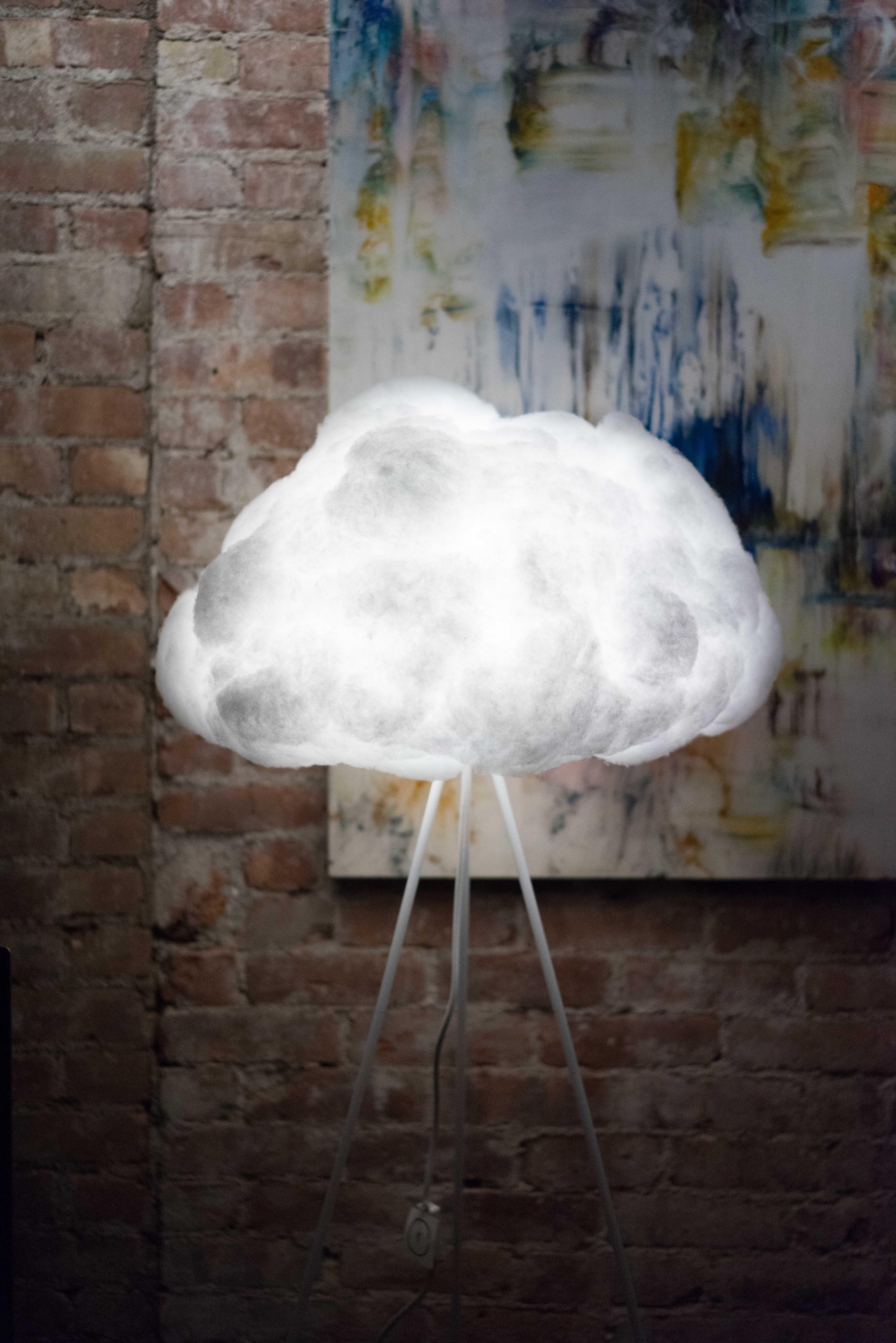 Hand-Crafted Floor-Standing Cloud Lamp For Sale