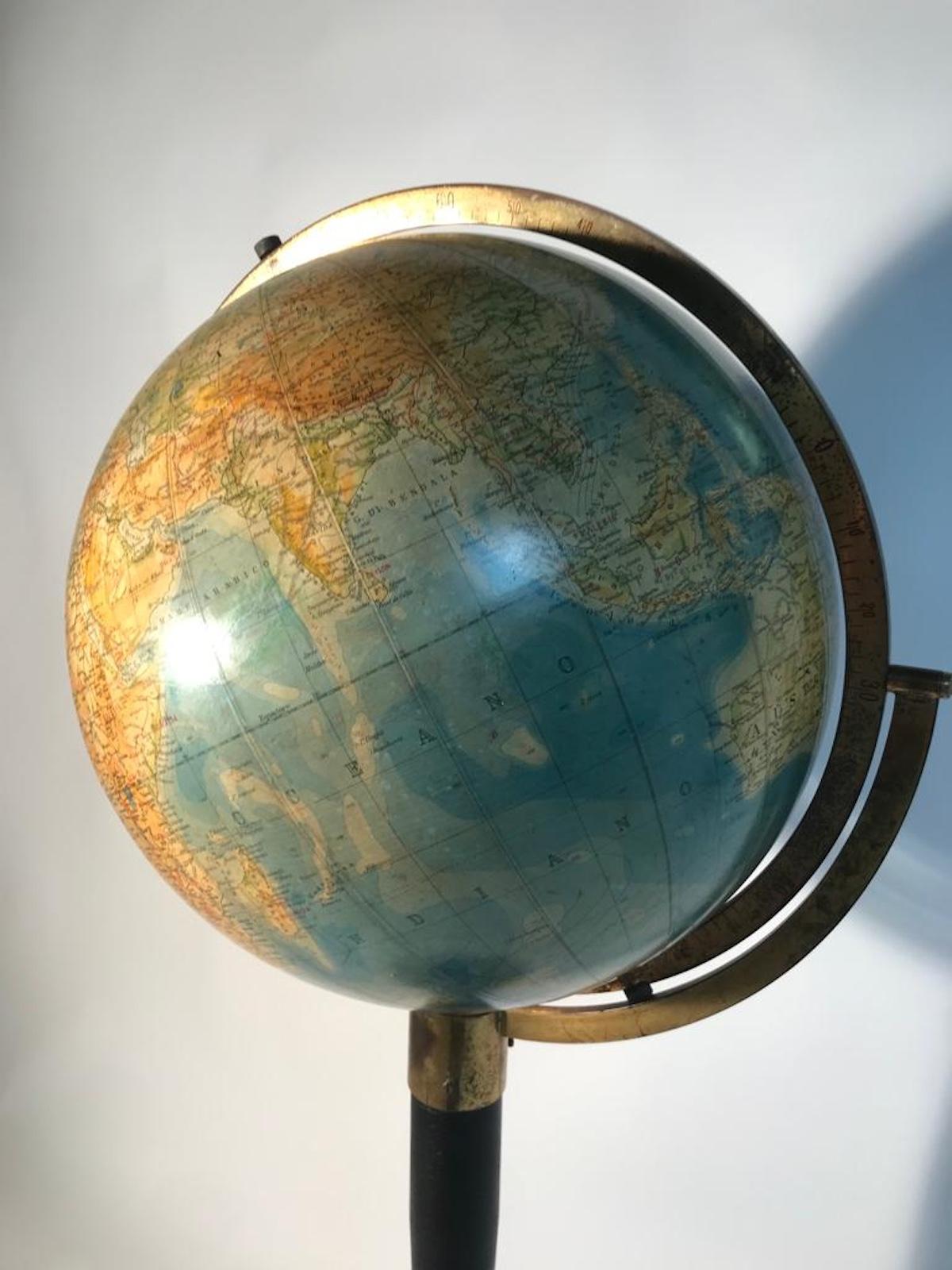 Mappamondo da terra Italia degli anni '40 in vendita 10