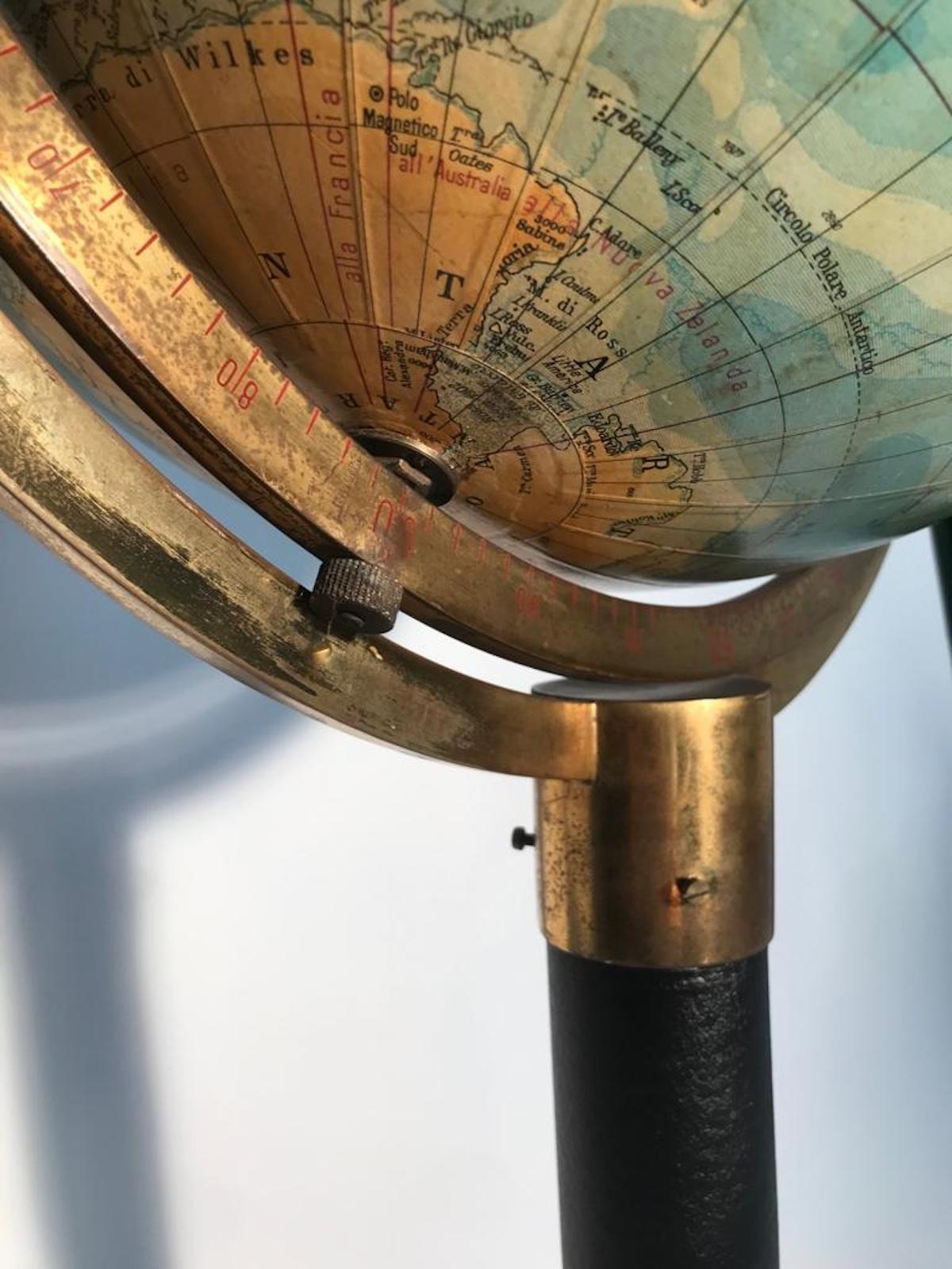 Mid-20th Century Floor standing globe Italia from 1940s For Sale