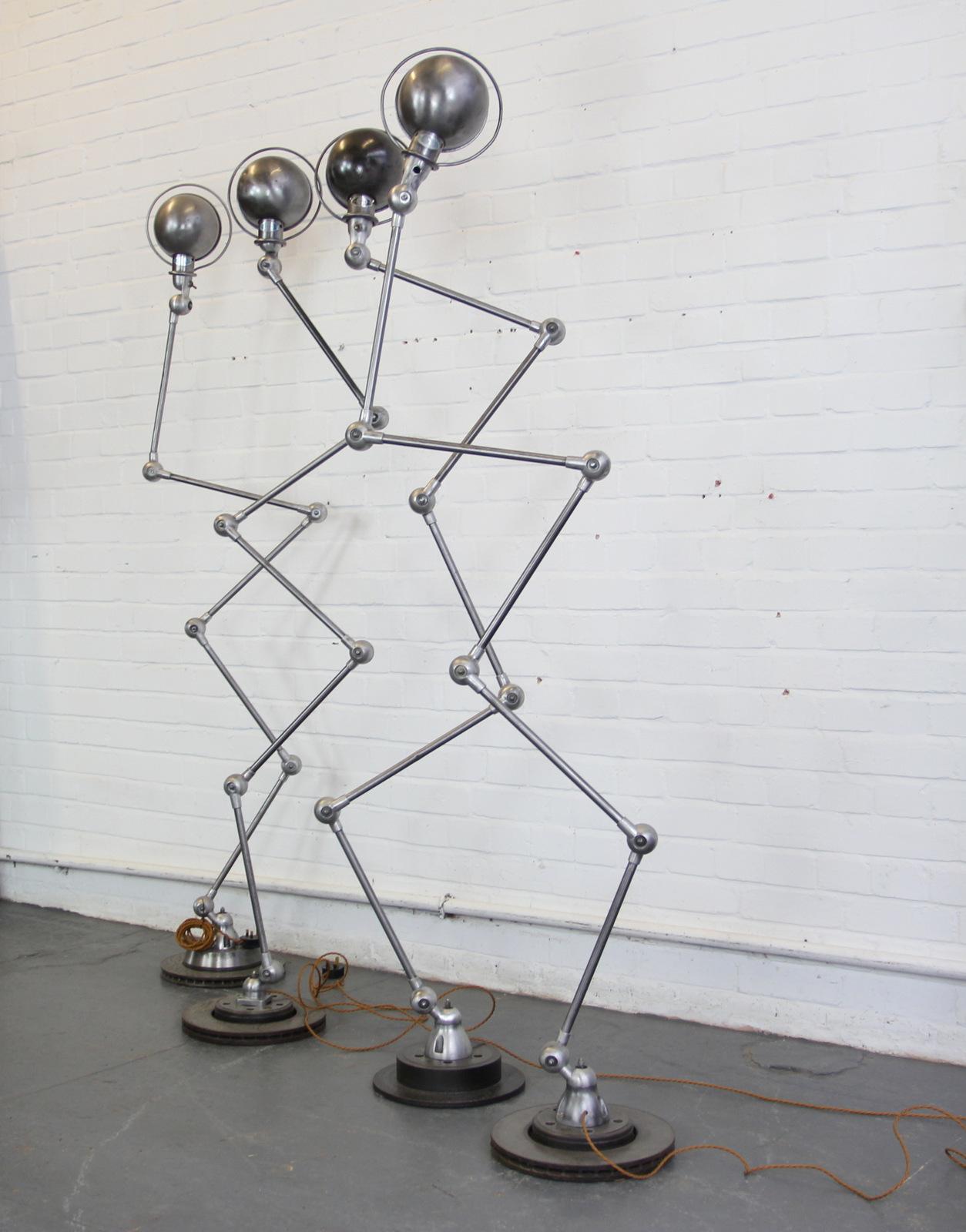 Floor Standing Industrial Lamps by Jean Louis Domecq, circa 1950s 3