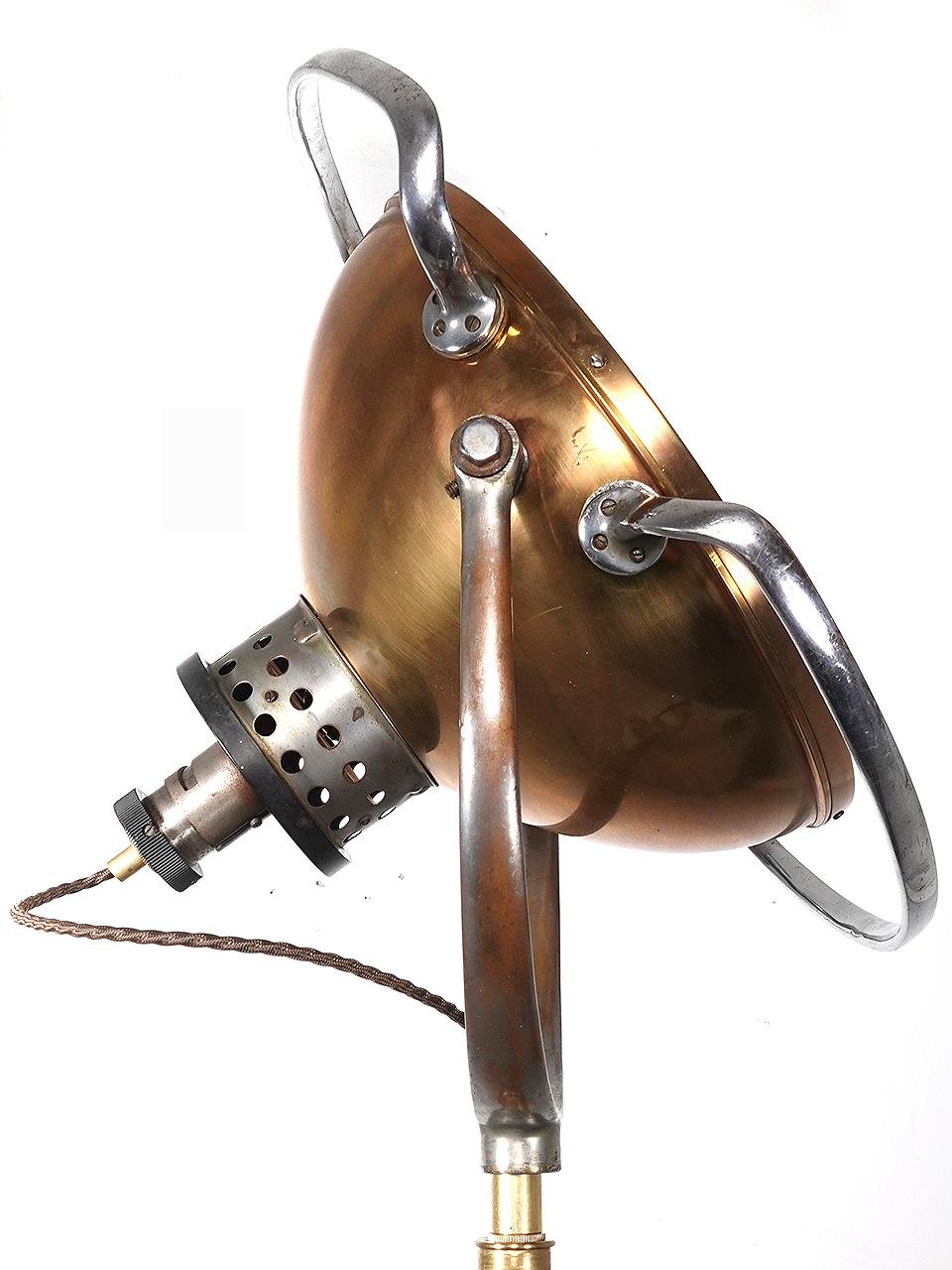Floor Standing Wood Tripod Castle Operating Spot Light. For Sale 1
