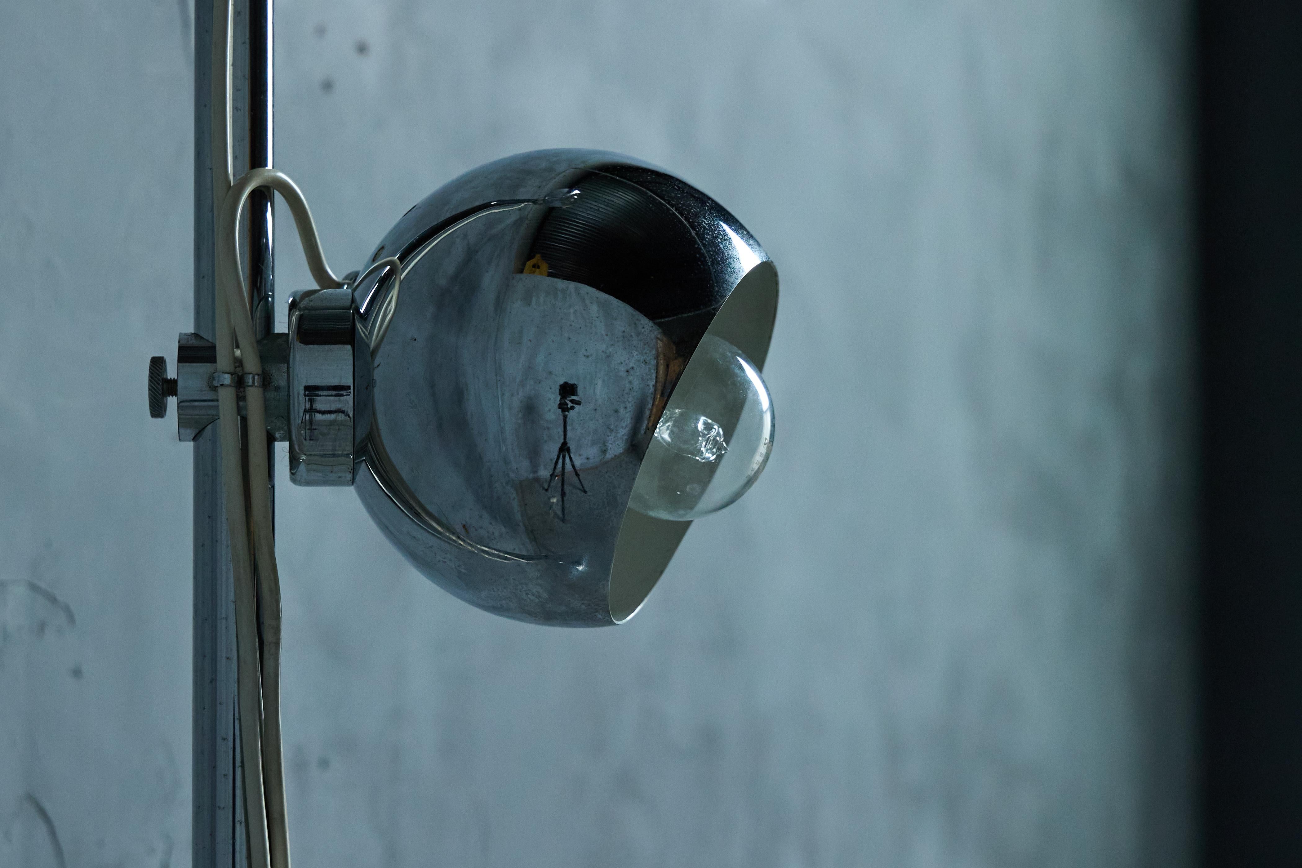Cromo Lampada da terra a soffitto di Goffredo Reggiani, Italia, anni '60 in vendita