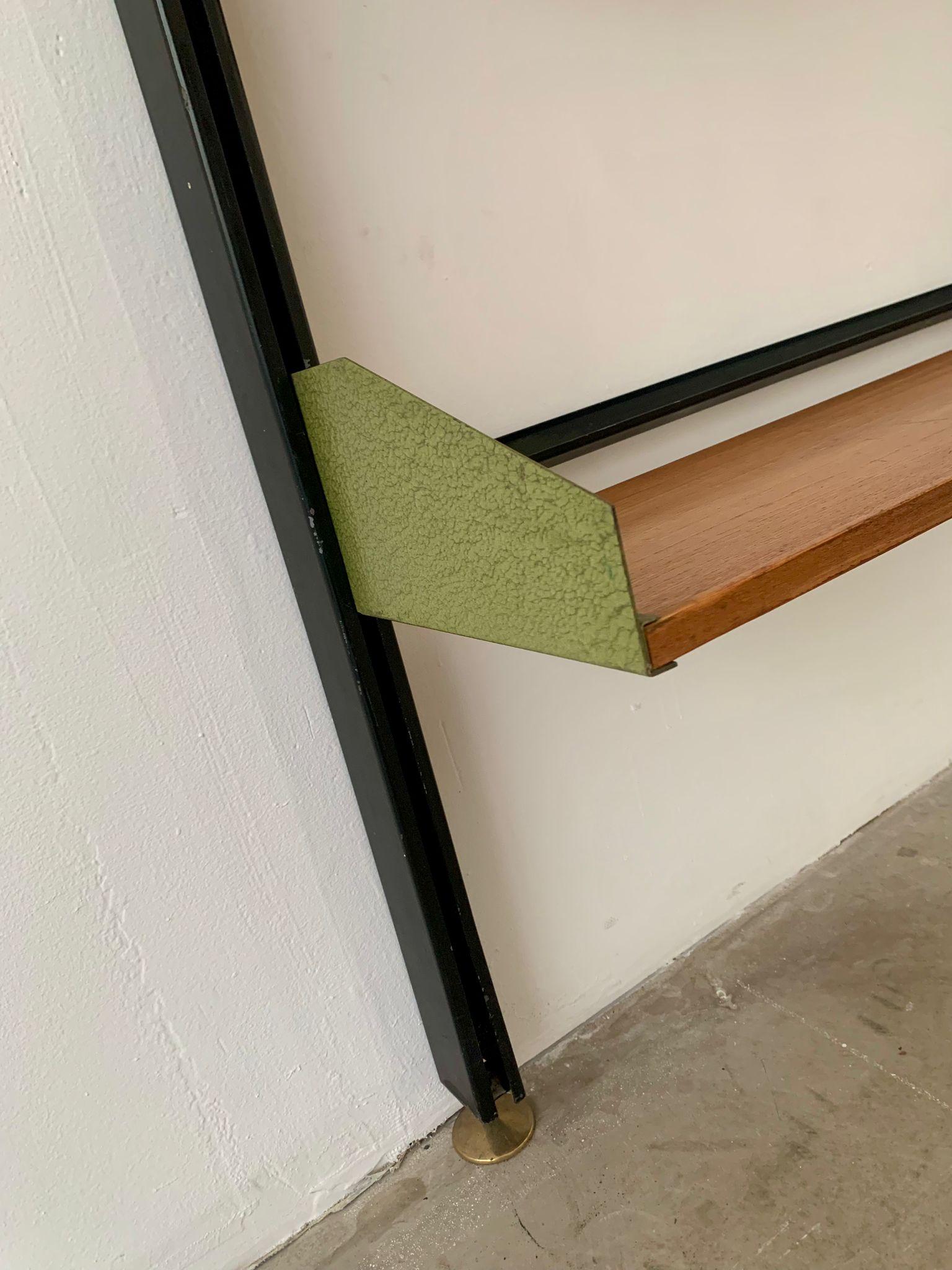 Metallo Floor-to-ceiling modular bookcase produced by FEAL, 1950s, Italy in vendita