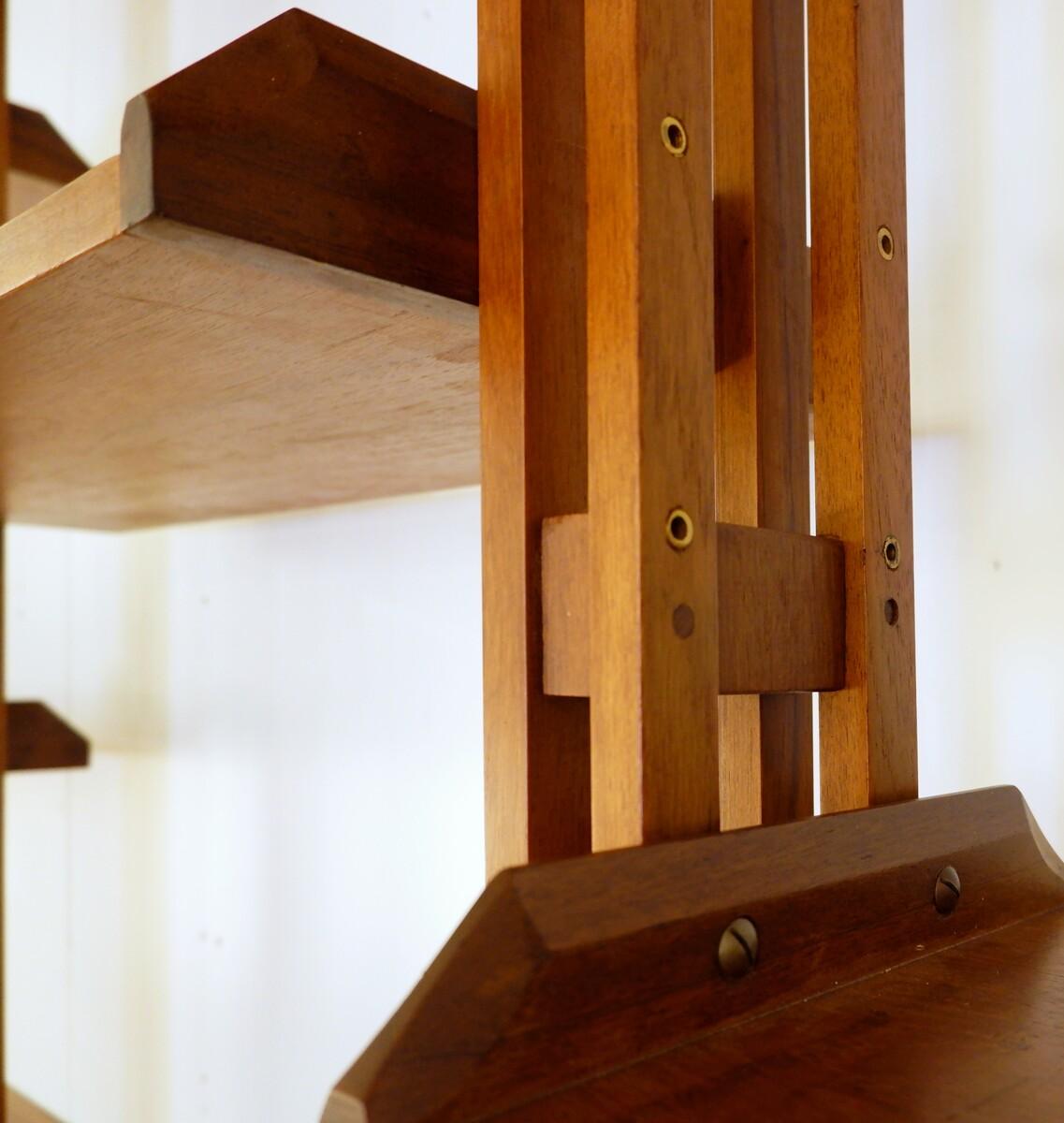 Floor-to-ceiling wall Unit in the style of Franco Albini, 1960s For Sale 9