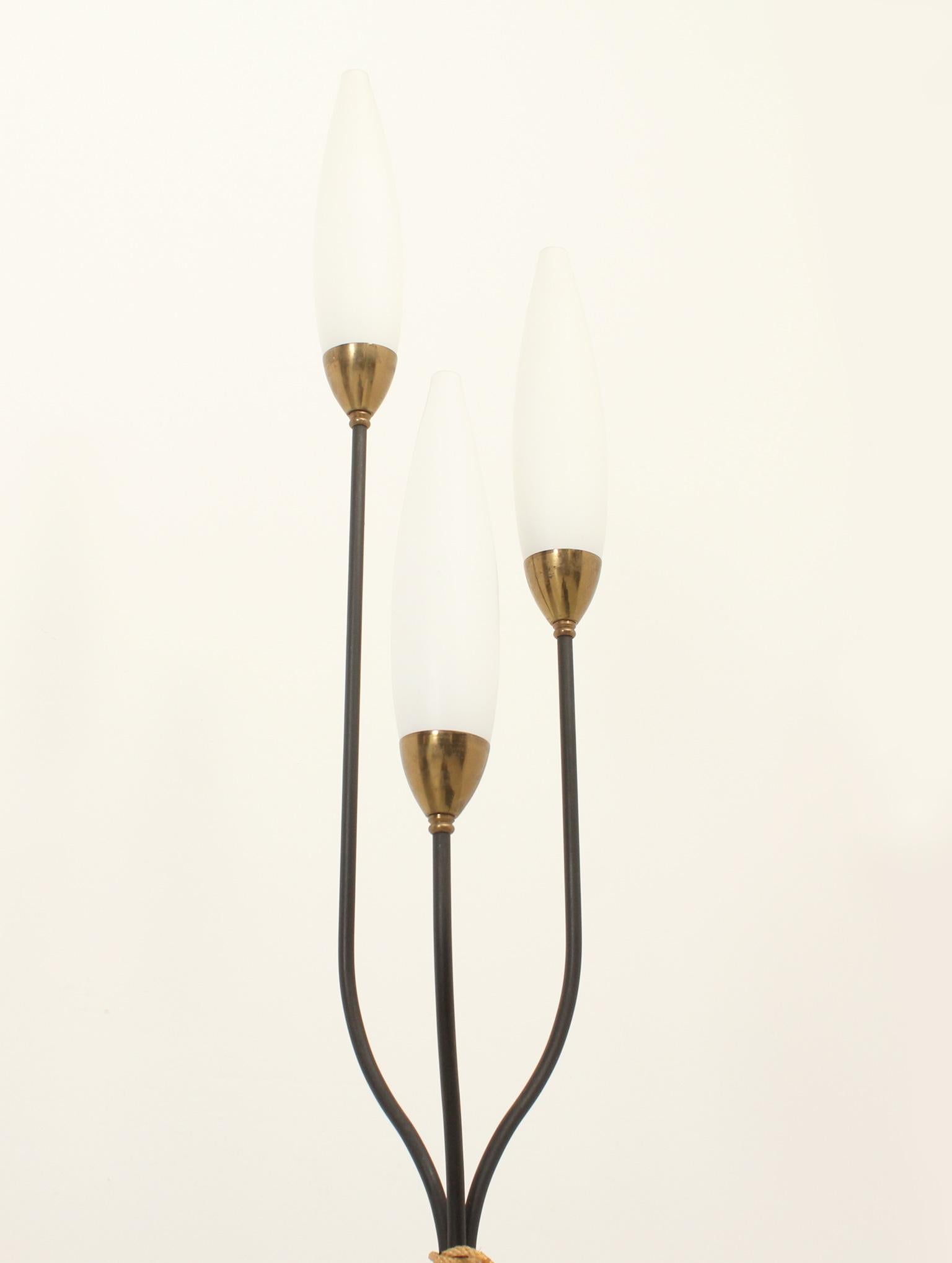 Stand-Dreibein-Lampe von Maison Lunel, Frankreich, 1950er Jahre im Angebot 3