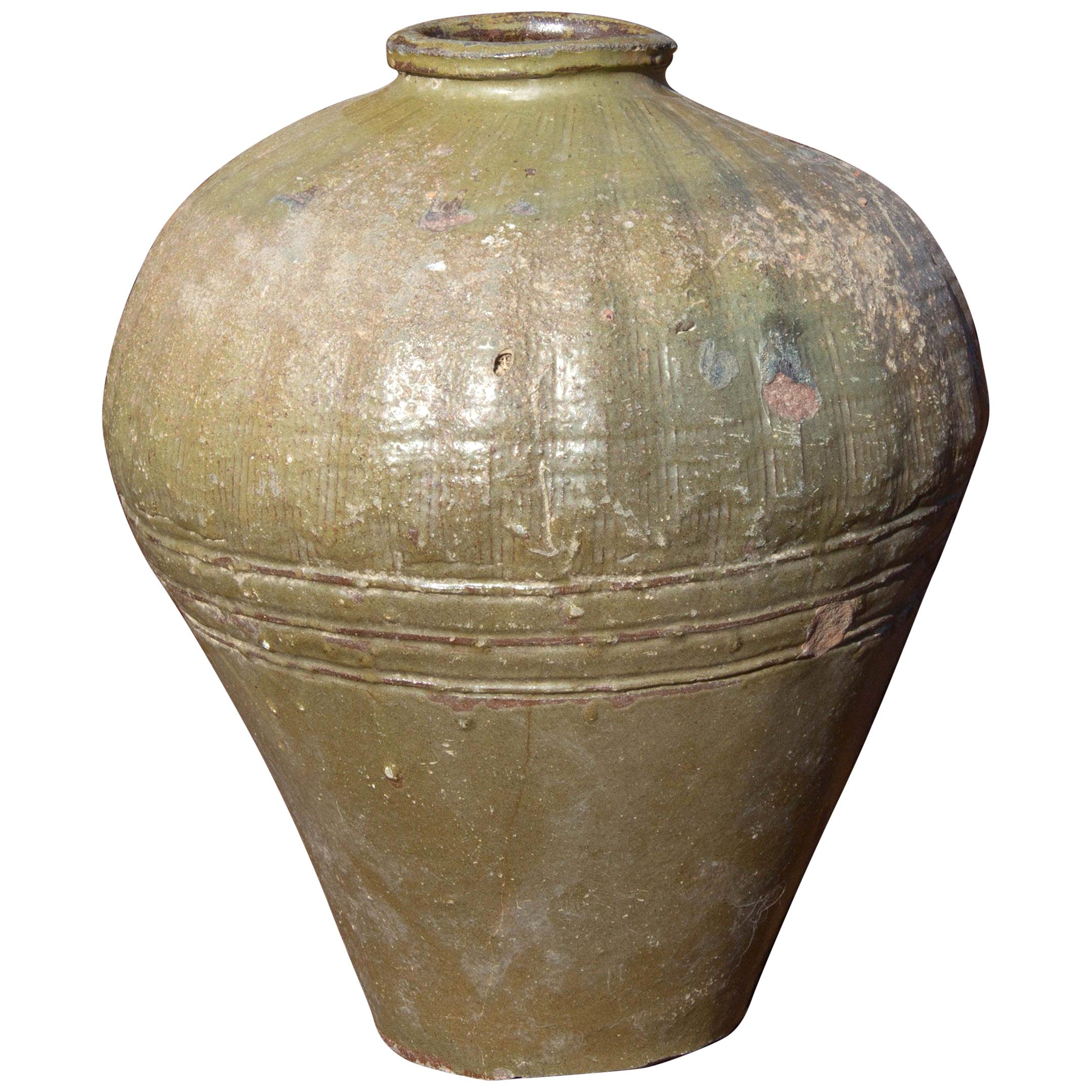 Floor Vase, Chinese Rice Wine Jar