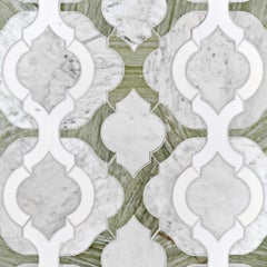 Floor Waterjet Cut Marble Tiles Available in Different Marbles Combination