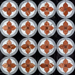 Floor Waterjet Cut Marble Tiles Available in Different Marbles Combination