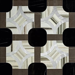 Floor Waterjet Cut Marble Tiles Available in Different Marbles Combination