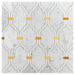 Floor Waterjet Cut Marble Tiles Available in Different Marbles Combination