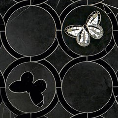 Tiles de sol en marbre taillé à la jet d'eau disponibles en combinaison de différents marbres