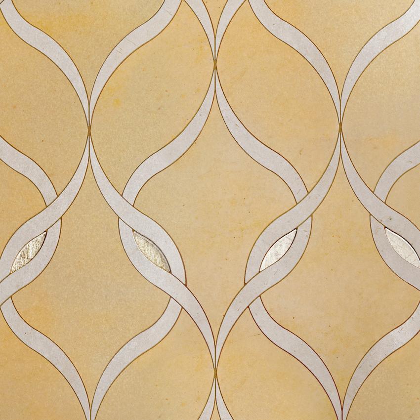 Waterjet marble patterns

Serpentine White
Marble: Statuario, Thassos
Glass Mosaic : White Iridescent, Astrid
Price for square metrer € 2.700

Sepentine Black
Marble : Black marble
Glass Mosaic: Black Iridescent
Price for square meter €