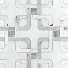 Tiles de sol en marbre taillé à la jet d'eau disponibles en combinaison de différents marbres