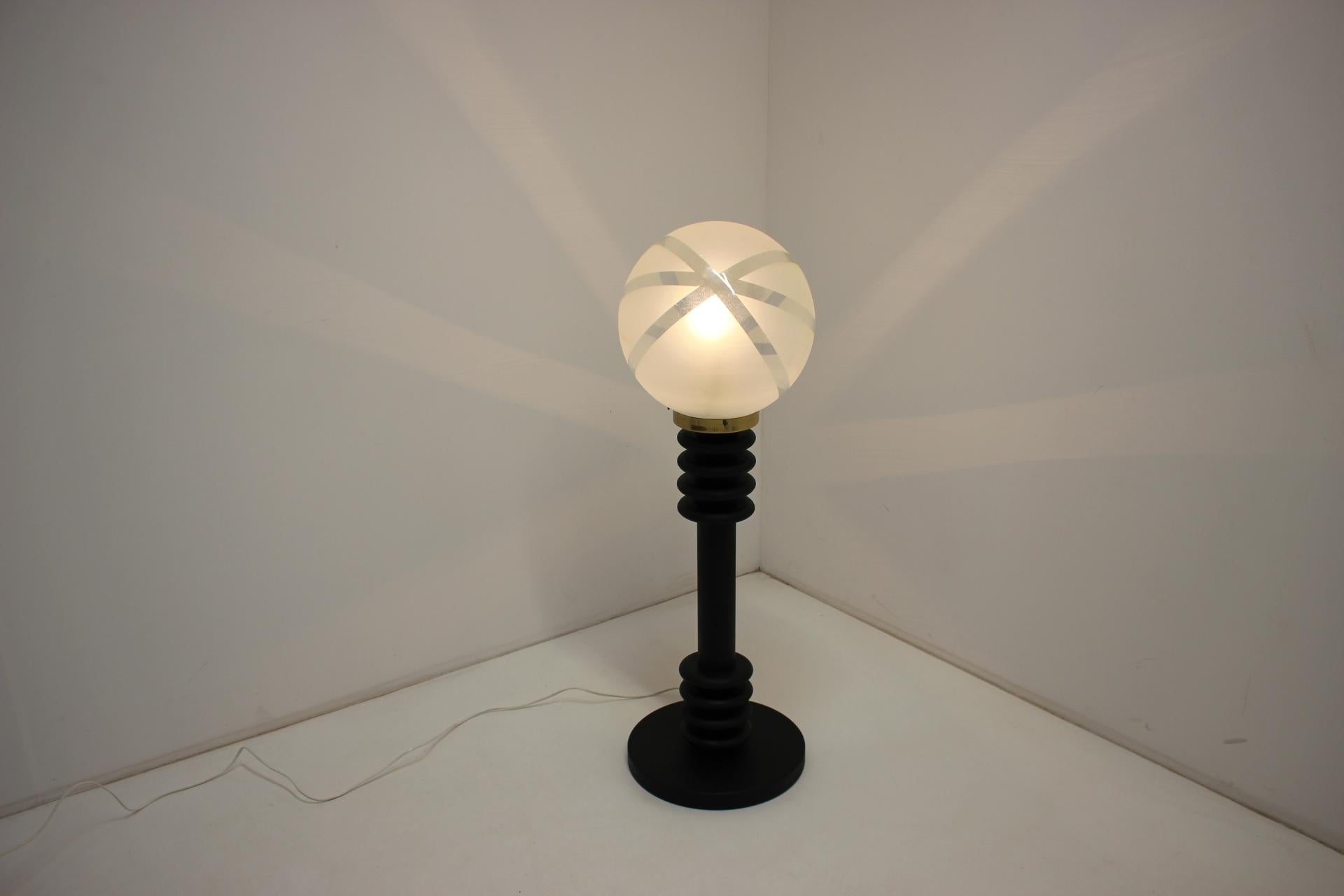 Floor Wood Lamp, Germany, 1970s For Sale 6