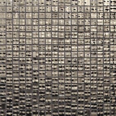 Flooring Glass Mosaic Tile with Platinum Leaf Customizable Indoor and Outdoor