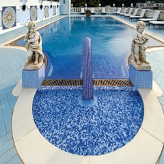 Des carreaux de mosaïque de verre mélangés au sol sont personnalisables pour l'intérieur et l'extérieur