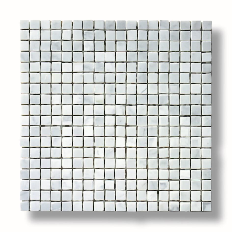 Moderne Mosaïque de marbre de Carrare de qualité supérieure, finition polie ou adoucie en vente
